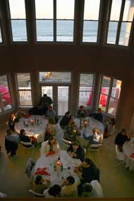 Reception Dinner Inside a Beachfront Pavilion